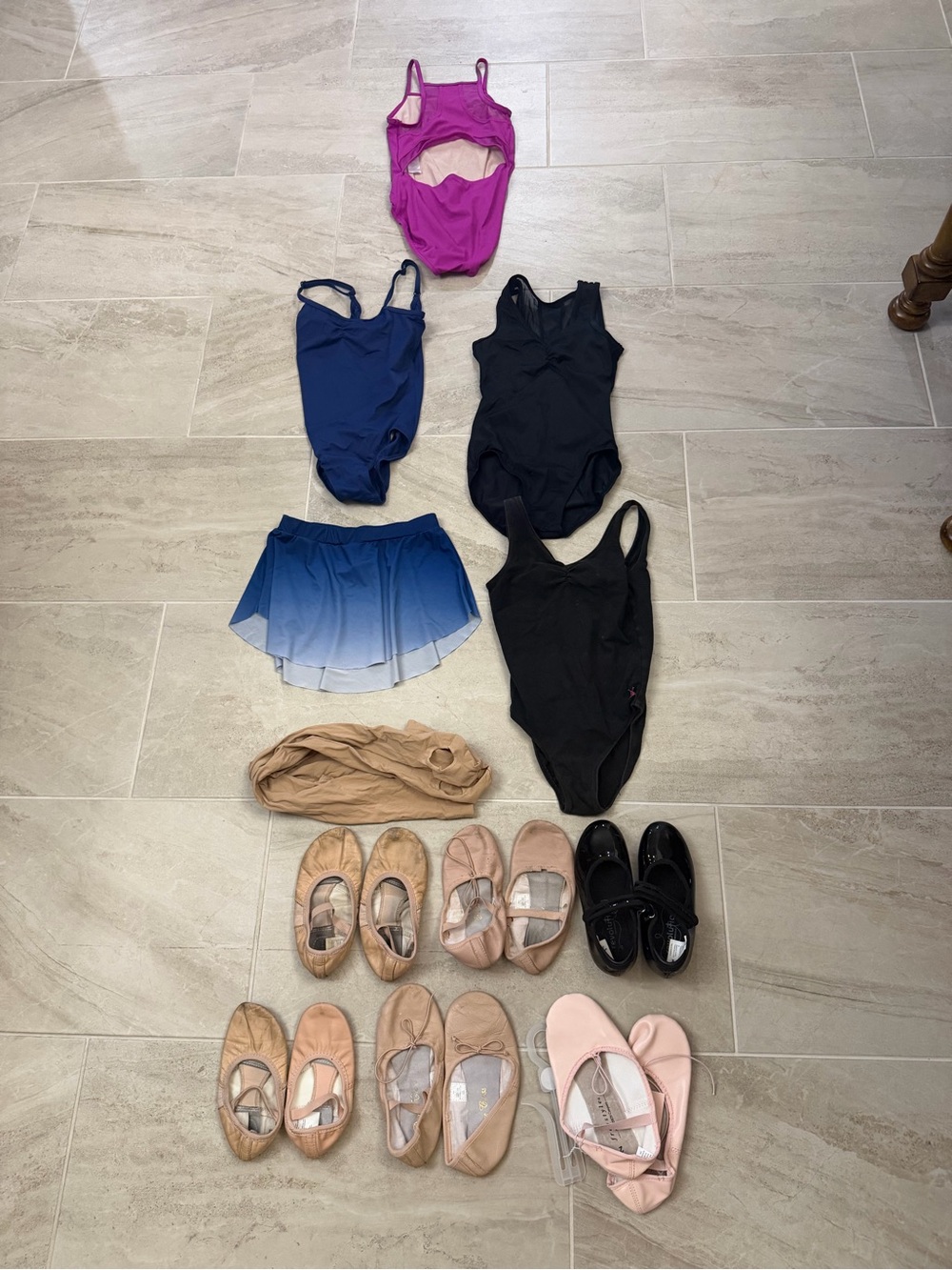 Lot of Girls size 7/8  Dance Leotard Set plus pink dance bag